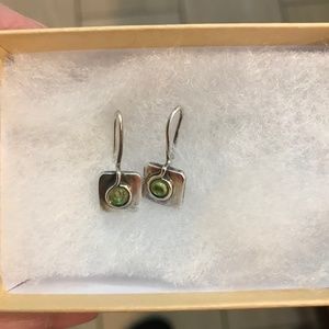 SILPADA EARRINGS WITH GREEN STONE